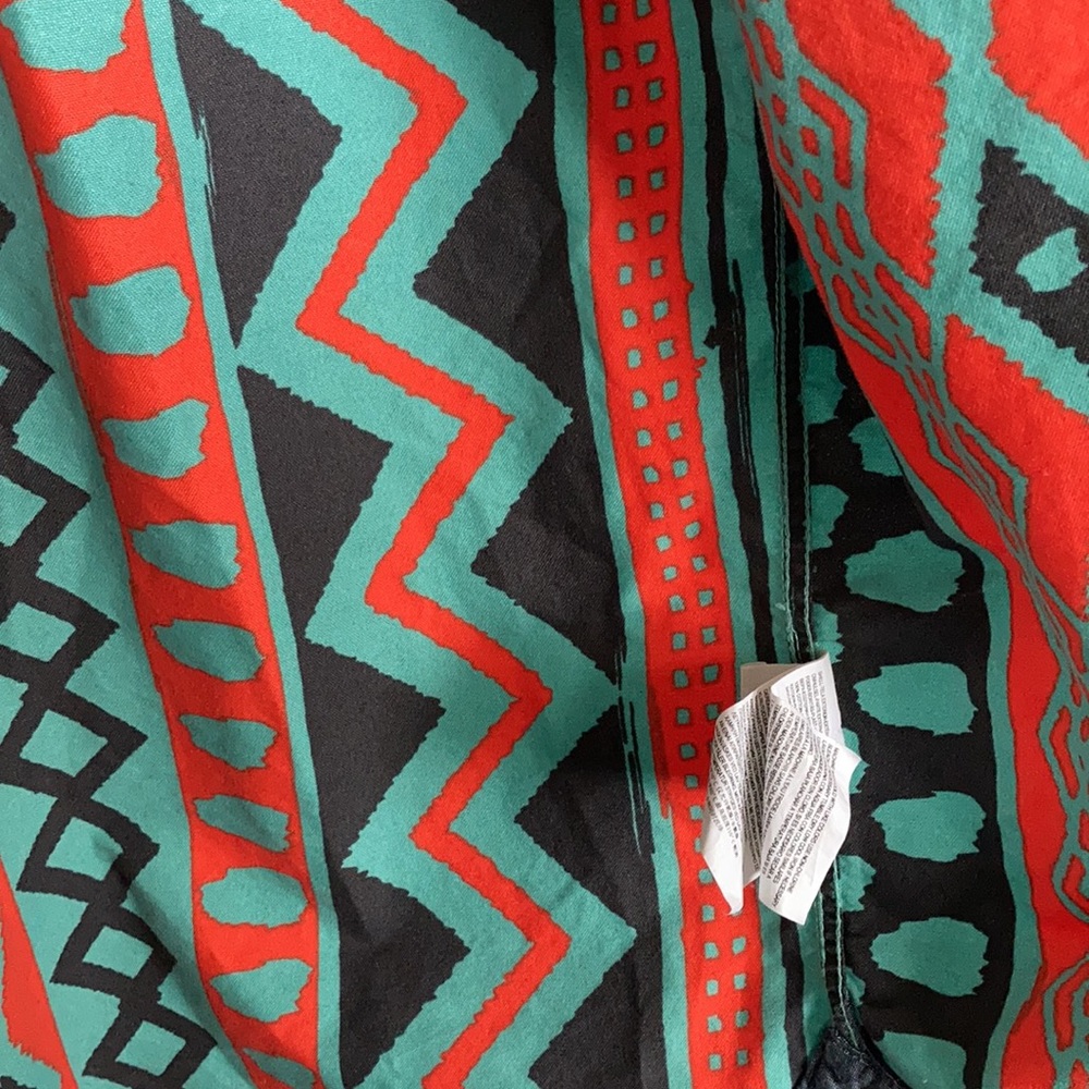 Vans Button Down With Multi Color Two Toned Print… - image 8